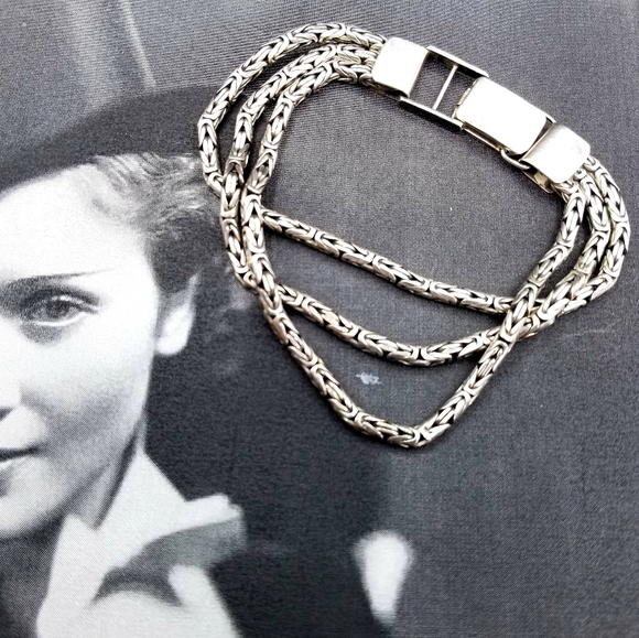 Vintage Jewelry - Vintage BA SUARTI 925 triple byzantine bracelet